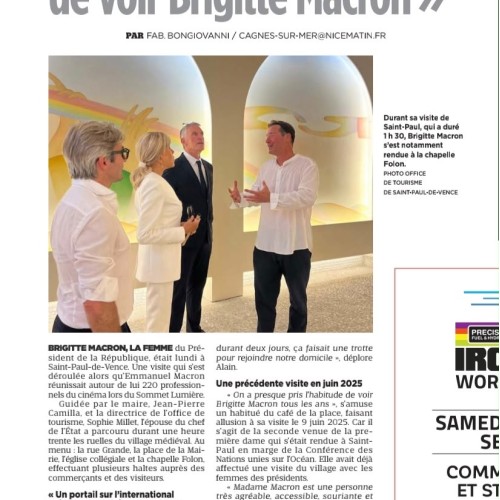 Η Επίσκεψη της Brigitte Macron στο Saint Paul De Vence και στην Galerie Lefakis