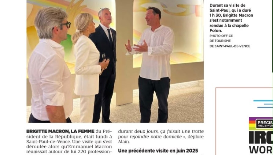 Η Επίσκεψη της Brigitte Macron στο Saint Paul De Vence και στην Galerie Lefakis