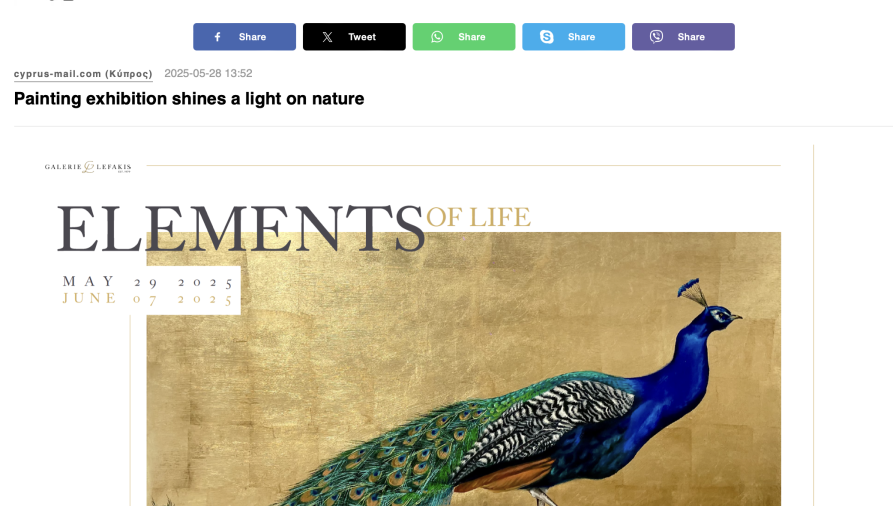 CyprusNews.Eu: Painting exhibition shines a light on nature