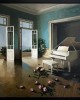 TASOS CHONIAS (1974 - ) - ROOM INTERIOR WITH PIANO