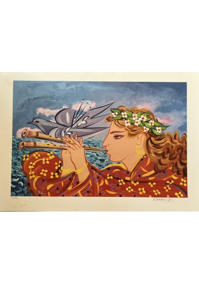 GEORGE STATHOPOULOS - GIRL WITH FLUTE (1944 - )