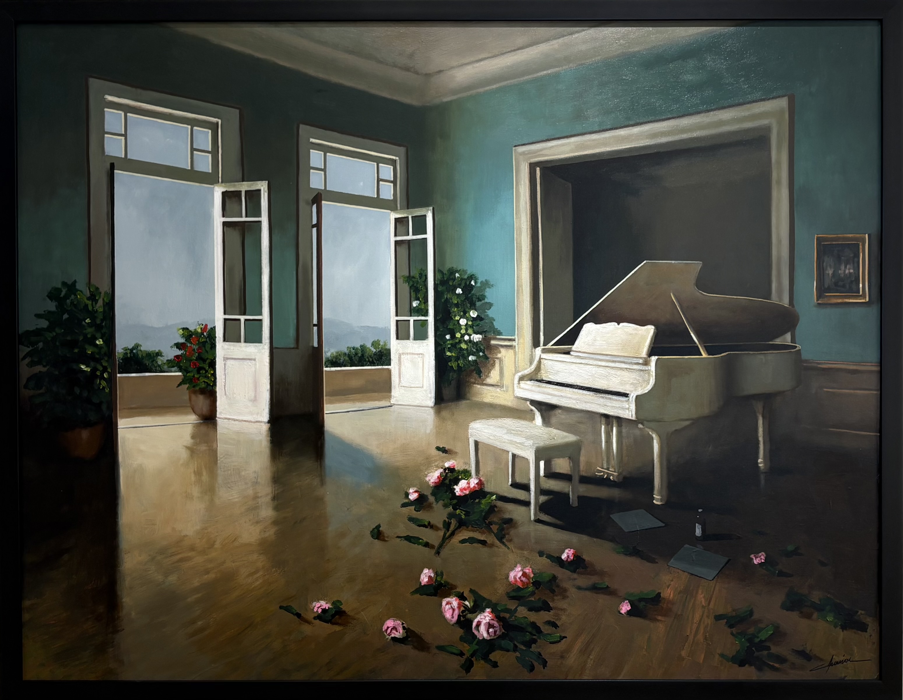 TASOS CHONIAS (1974 - ) - ROOM INTERIOR WITH PIANO