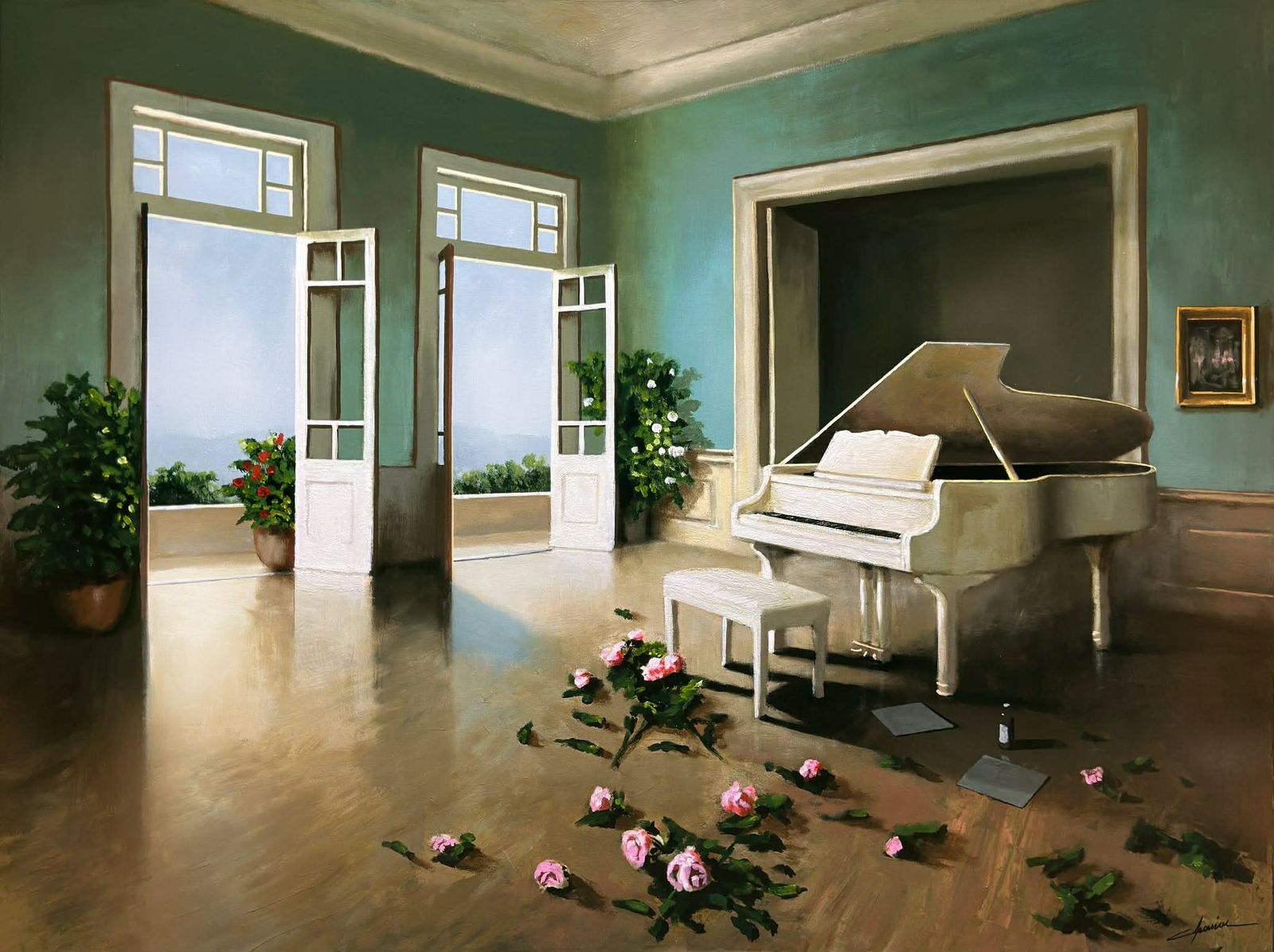 ΤΑΣΟΣ ΧΩΝΙΑΣ (1974) - ΕΣΩΤΕΡΙΚΟ ΔΩΜΑΤΙΟΥ ΜΕ ΠΙΑΝΟ