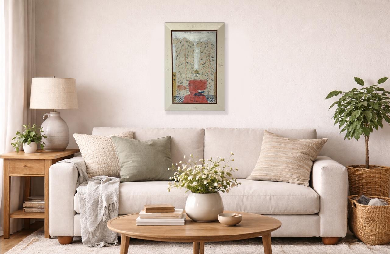 ΑΛΕΚΟΣ ΦΑΣΙΑΝΟΣ (1935 - 2022) - ΚΟΚΚΙΝΟΣ ΑΝΘΡΩΠΟΣ ΣΕ ΑΣΗΜΕΝΙΟ ΟΥΡΑΝΟ