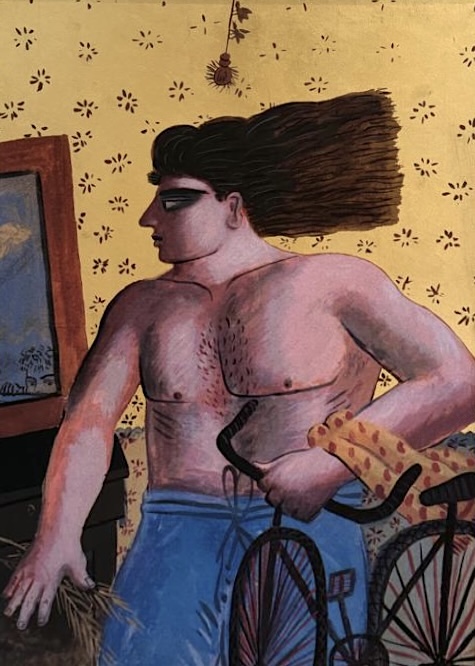 ALEKOS FASSIANOS (1935-2022) - MAN WITH BICYCLE
