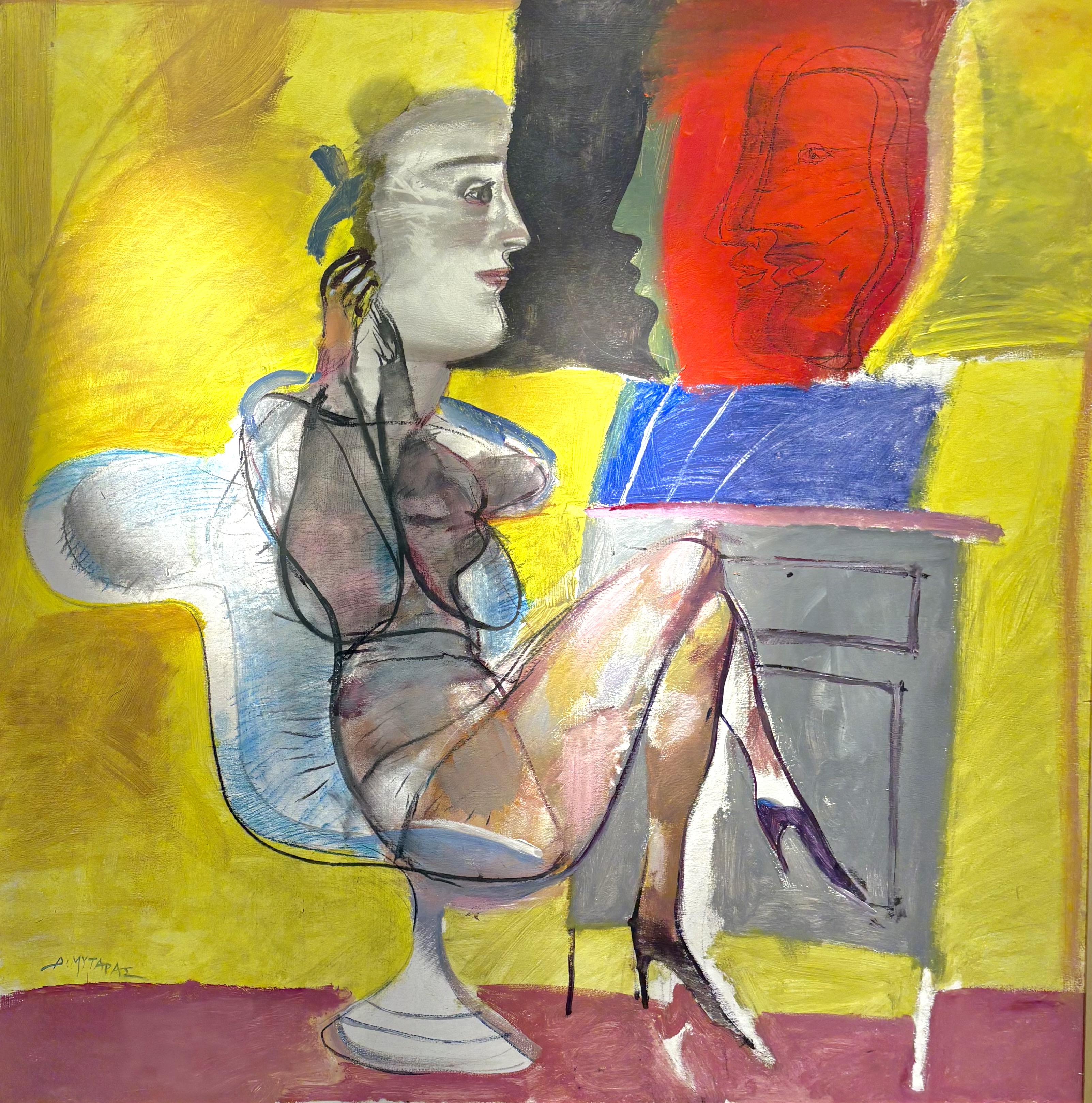 ΔΗΜΗΤΡΗΣ ΜΥΤΑΡΑΣ -  (1934 - 2017) - ΓΥΝΑΙΚΑ ΣΤΟ ΔΩΜΑΤΙΟ