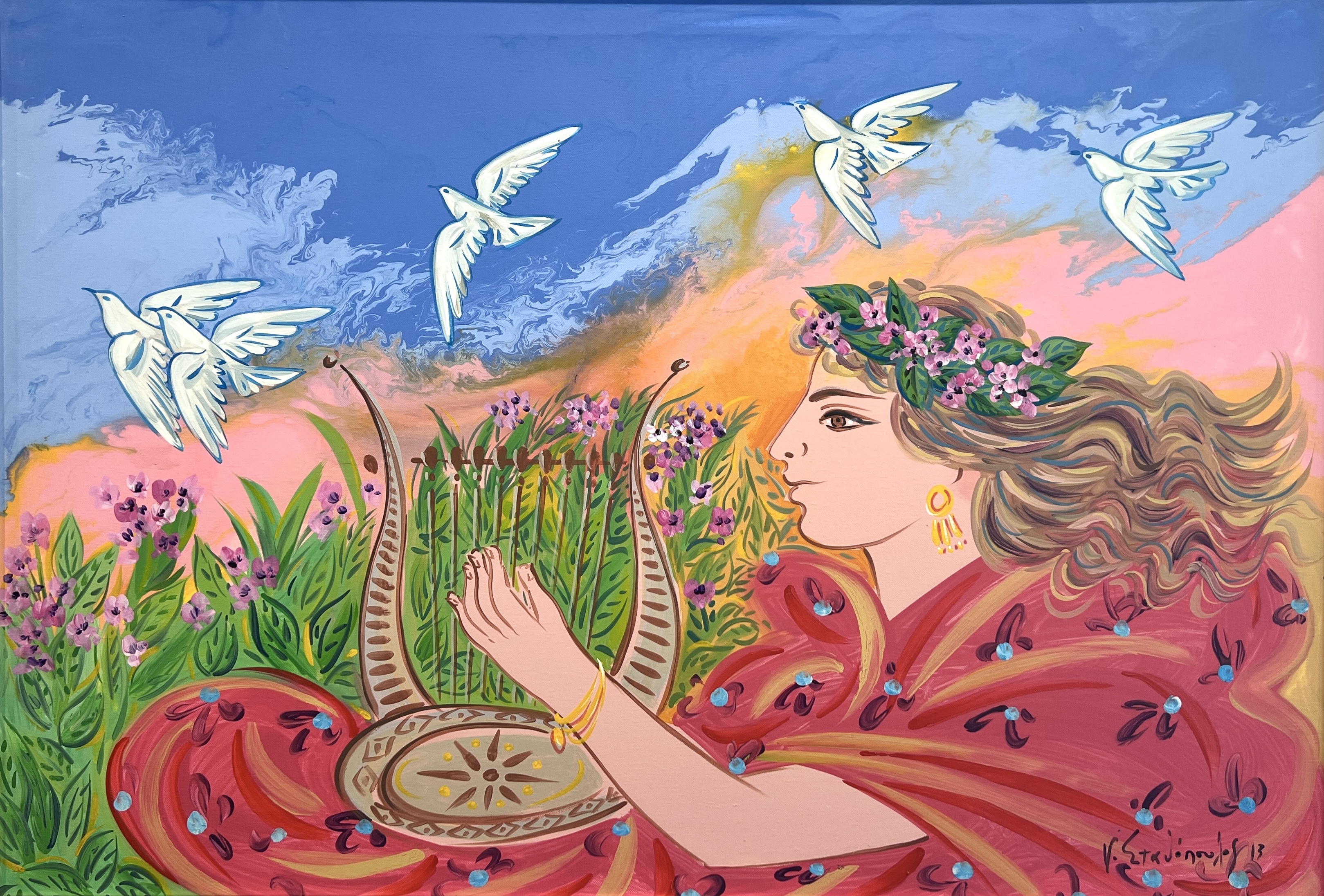 ΓΙΩΡΓΟΣ ΣΤΑΘΟΠΟΥΛΟΣ (1944 - ) - ΚΟΠΕΛΑ ΜΕ ΛΥΡΑ